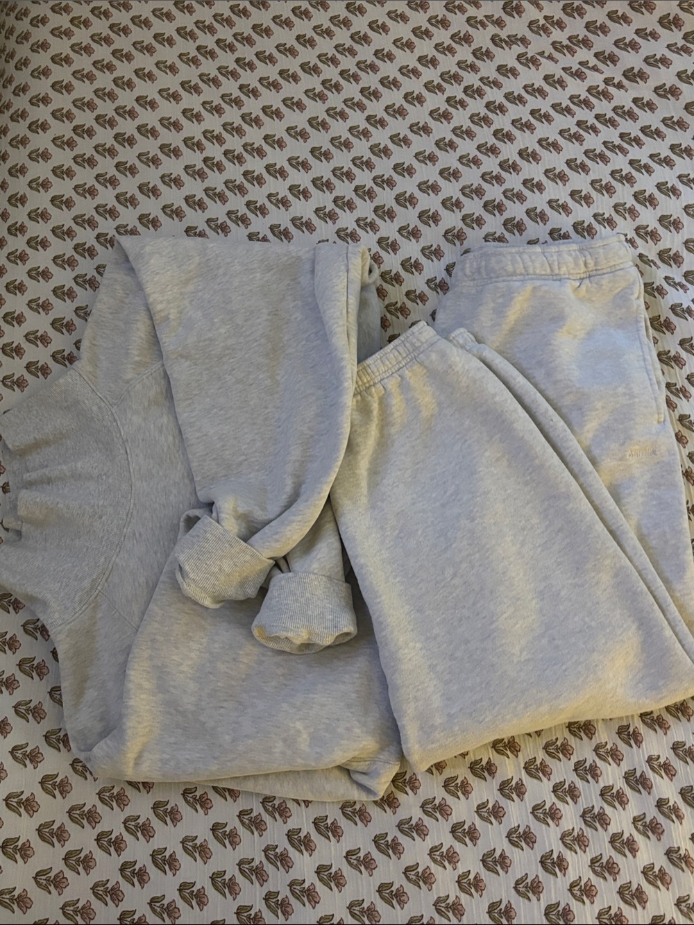 ARITZIA Light Gray Mockneck and Cuffed Sweatpants M